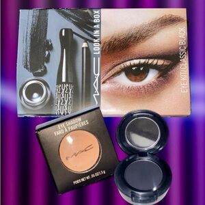 NEW 5 Piece MAC Cosmetics Eye Makeup Bundle w/ CARBON & TETE-A-TINT Eyeshadows